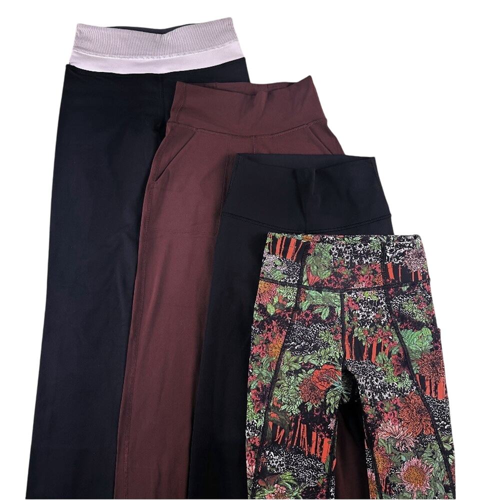 Lot Of 4 Lululemon Leggings Size 2, Joggers, Floral +‎ Wunder Under High Rise